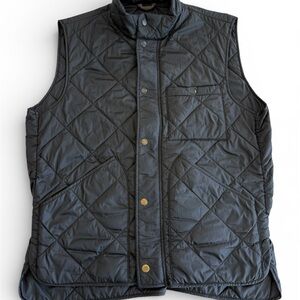 J Crew Sussex Sussex Quilted Vest Mens Full Zip Primaloft Outerwear Sz. M Black